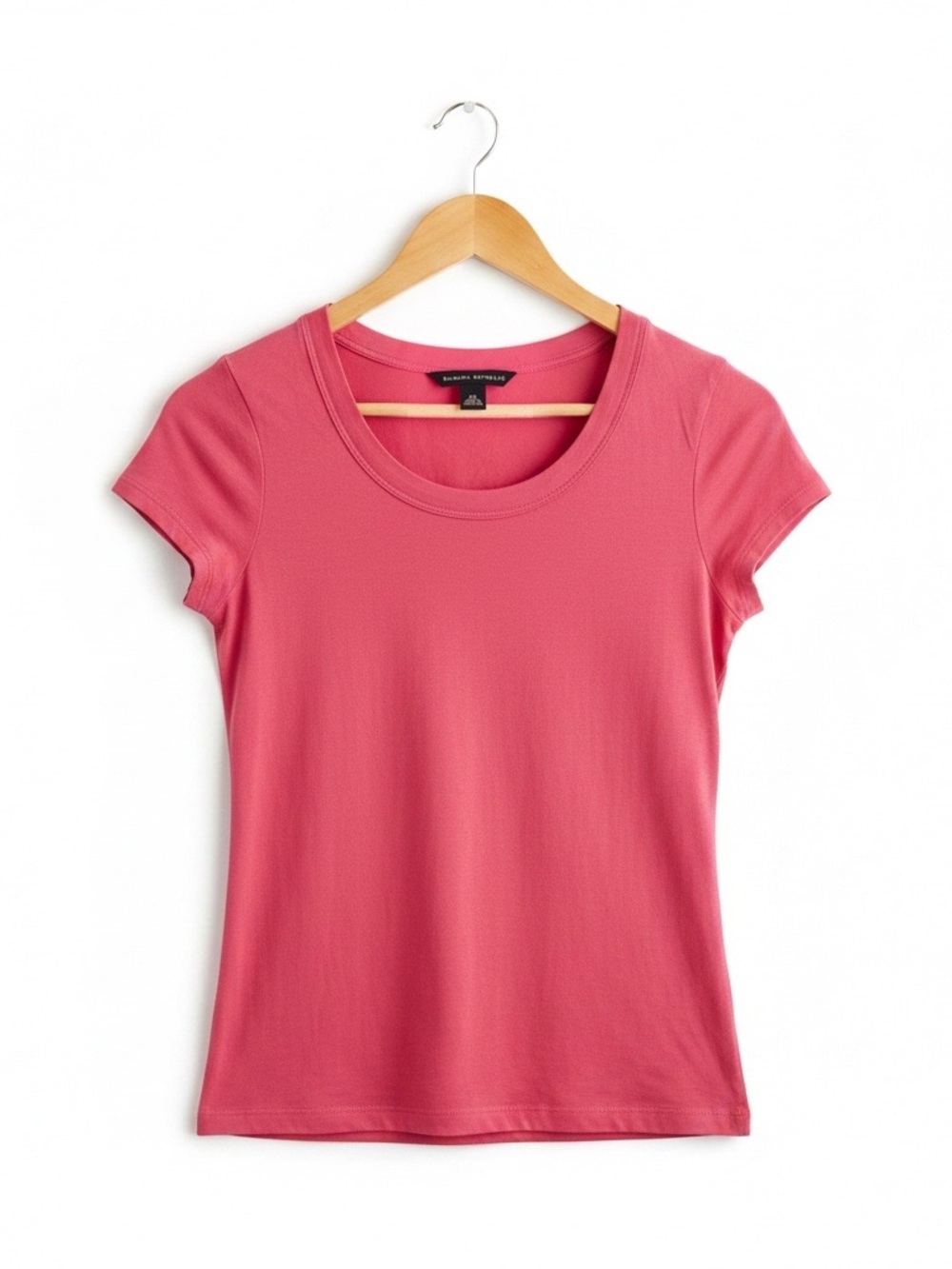 Banana Republic Women's Slim Crewneck Tee - Coral Pink